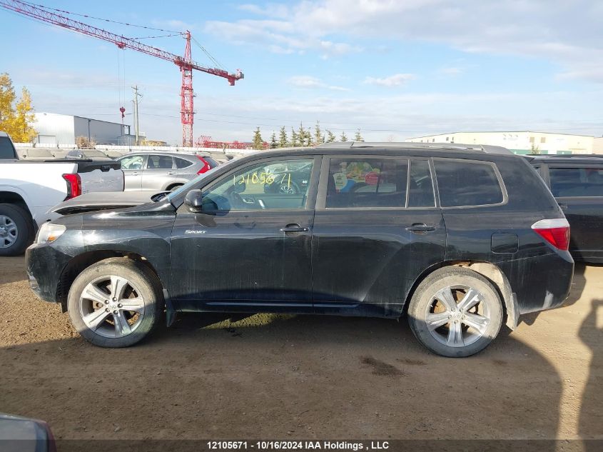 2010 Toyota Highlander Sport VIN: 5TDEK3EH7AS015948 Lot: 12105671