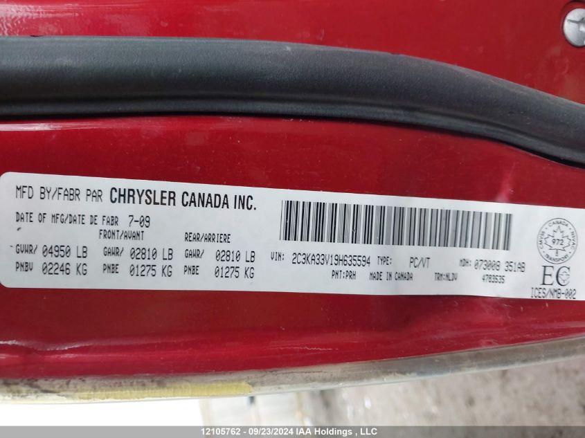 2C3KA33V19H635594 2009 Chrysler 300 Limited