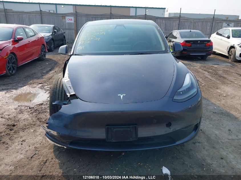 2022 Tesla Model Y VIN: 7SAYGDEF8NF452289 Lot: 12106010