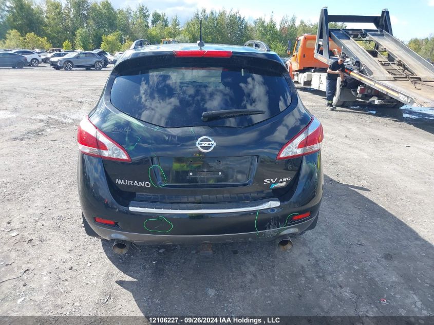 2011 Nissan Murano Sv VIN: JN8AZ1MW8BW155088 Lot: 12106227