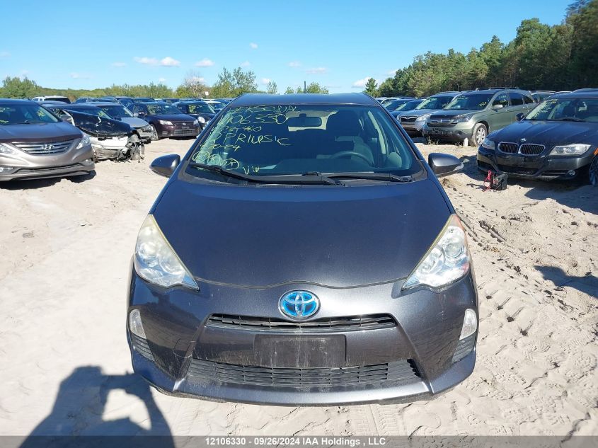 2012 Toyota Prius C VIN: JTDKDTB35C1513460 Lot: 12106330