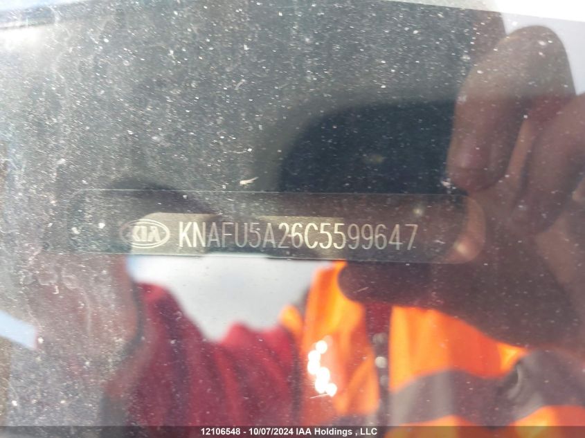 2012 Kia Forte VIN: KNAFU5A26C5599647 Lot: 12106548