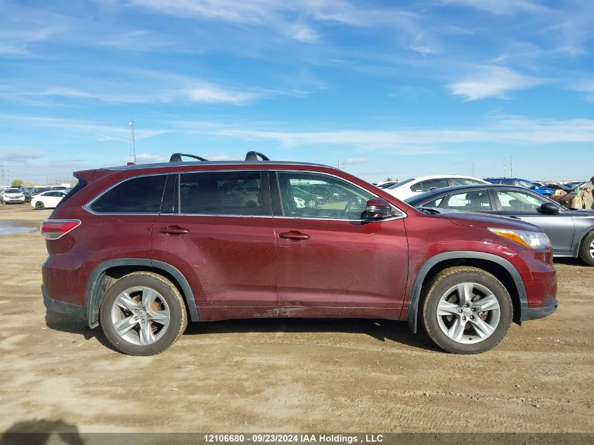 2015 Toyota Highlander Limited/Ltd Platinum VIN: 5TDDKRFH6FS113163 Lot: 12106680