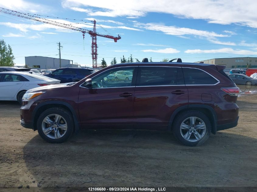 2015 Toyota Highlander Limited/Ltd Platinum VIN: 5TDDKRFH6FS113163 Lot: 12106680