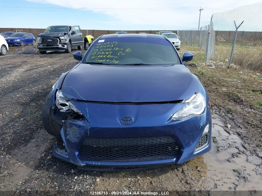 2013 Toyota Scion Fr-S VIN: JF1ZNAA13D1703149 Lot: 12106713