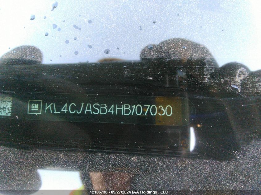 2017 Buick Encore Preferred VIN: KL4CJASB4HB107030 Lot: 12106736