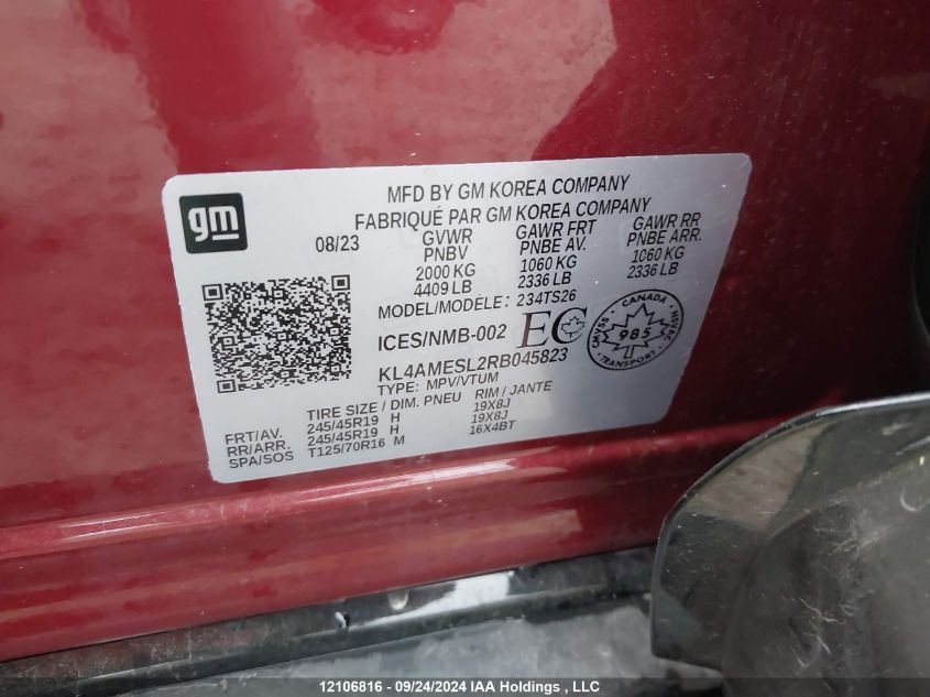 2024 Buick Encore Gx VIN: KL4AMESL2RB045823 Lot: 12106816