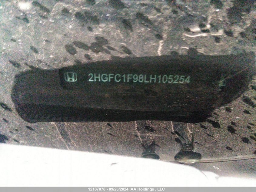 2020 Honda Civic Sedan VIN: 2HGFC1F98LH105254 Lot: 12107078