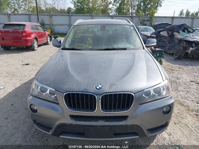 2013 BMW X3 xDrive28I VIN: 5UXWX9C55D0A08149 Lot: 12107135