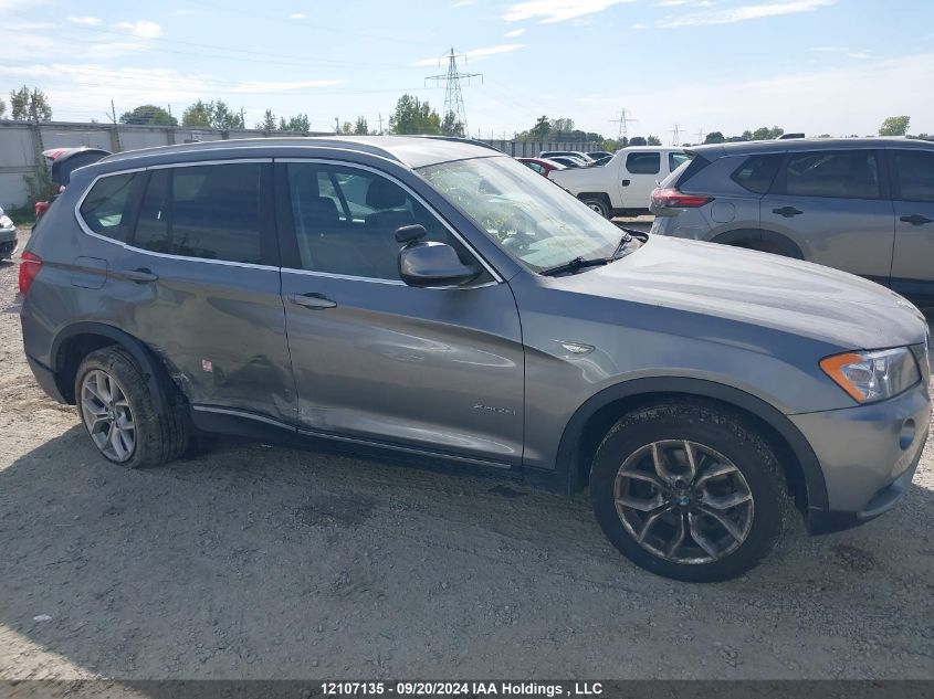 2013 BMW X3 xDrive28I VIN: 5UXWX9C55D0A08149 Lot: 12107135