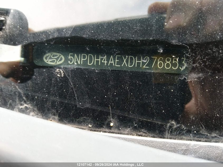 2013 Hyundai Elantra Gl VIN: 5NPDH4AEXDH276853 Lot: 12107142