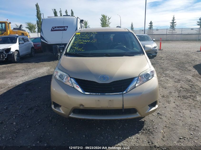 2012 Toyota Sienna Le VIN: 5TDKK3DC1CS214456 Lot: 12107213