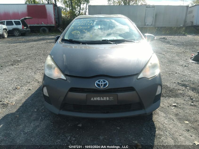 2013 Toyota Prius C VIN: JTDKDTB36D1536568 Lot: 12107231