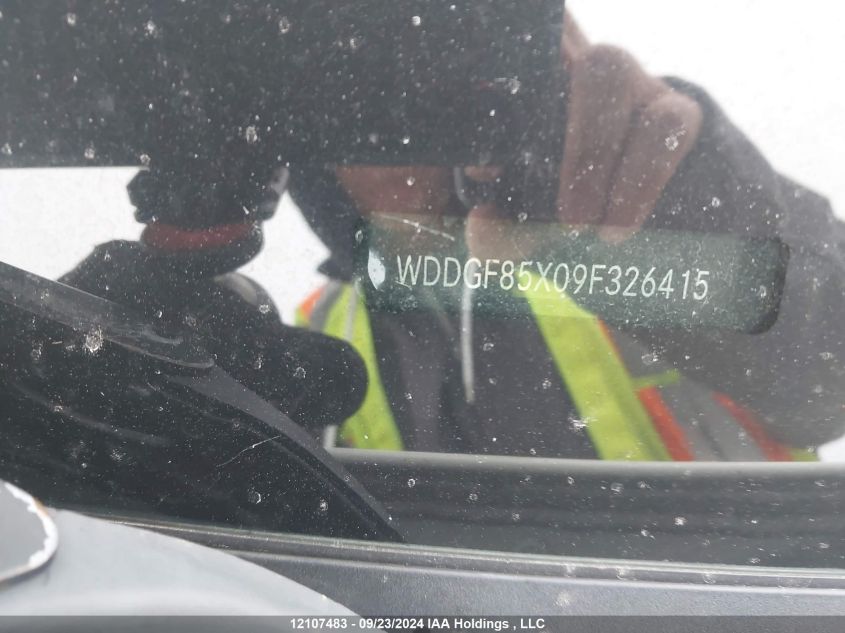 2009 Mercedes-Benz C-Class VIN: WDDGF85X09F326415 Lot: 12107483