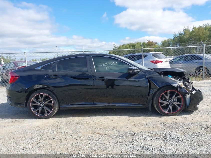 2020 Honda Civic Sport VIN: 2HGFC2F89LH013566 Lot: 12107561