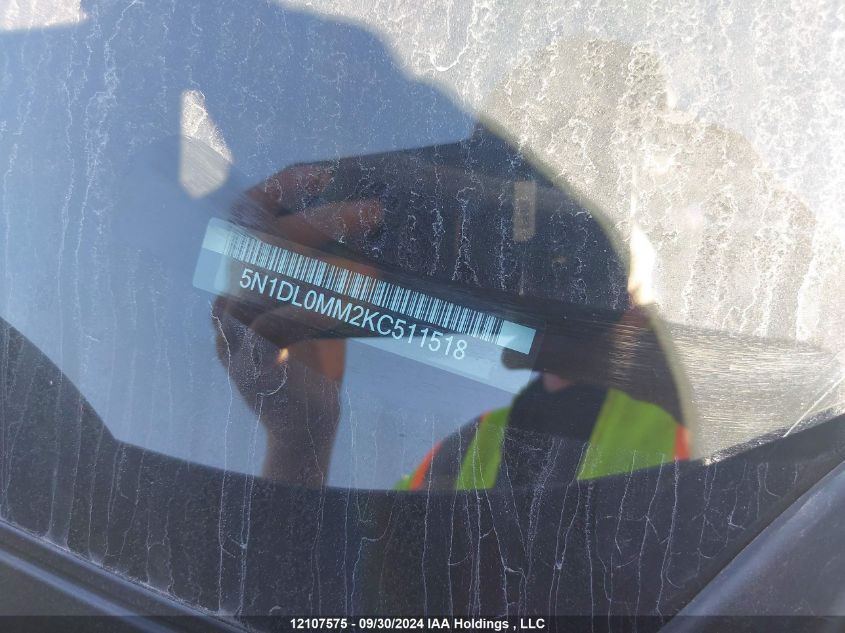 2019 Infiniti Qx60 VIN: 5N1DL0MM2KC511518 Lot: 12107575