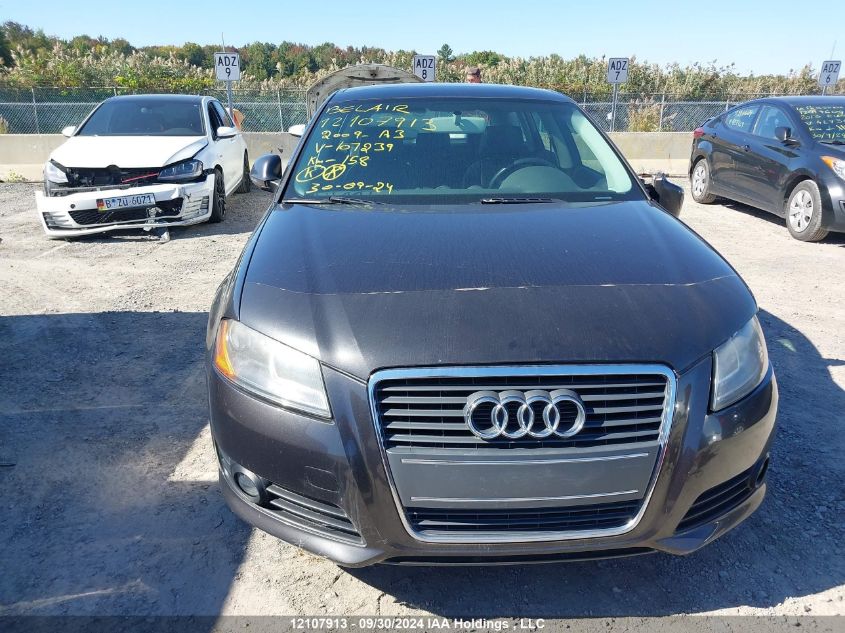 2009 Audi A3 VIN: WAUHF68P69A107239 Lot: 12107913