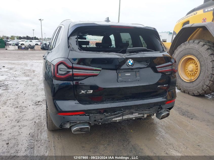 2022 BMW X3 xDrive30I VIN: 5UX53DP07N9L98674 Lot: 12107985