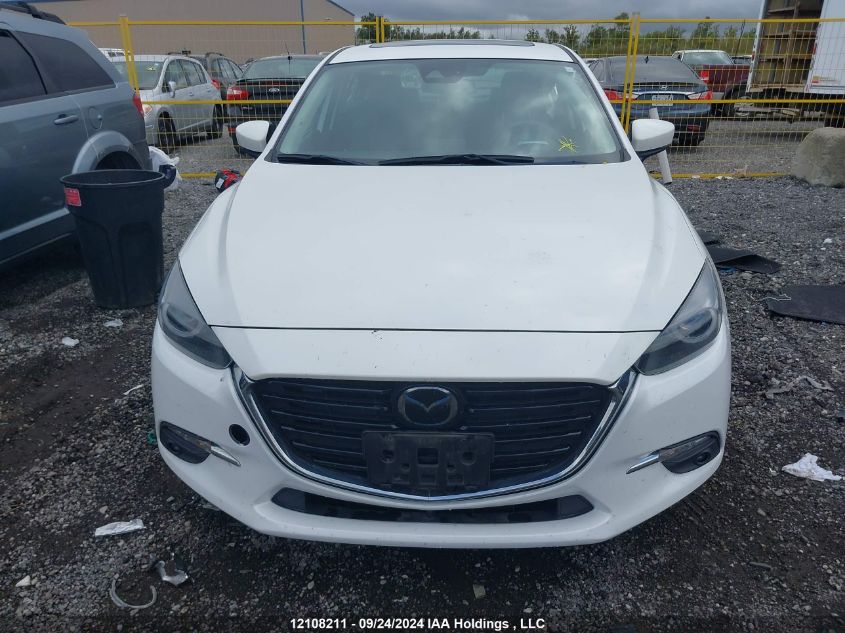 2018 Mazda 3 Grand Touring VIN: 3MZBN1W30JM251565 Lot: 12108211