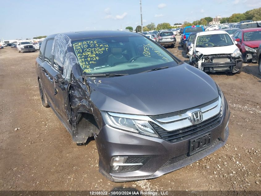 2019 Honda Odyssey VIN: 5FNRL6H61KB506340 Lot: 12108322