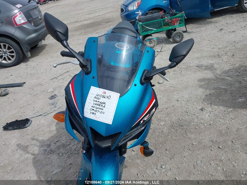 2021 Yamaha Yzfr3 A VIN: MH3RH18N3MK002004 Lot: 12108640