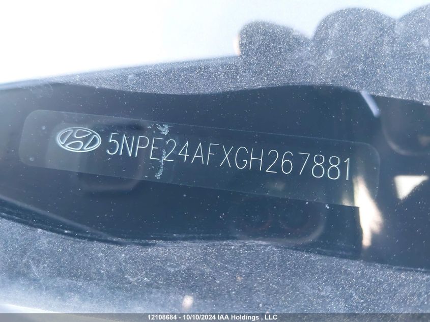 2016 Hyundai Sonata Se VIN: 5NPE24AFXGH267881 Lot: 12108684