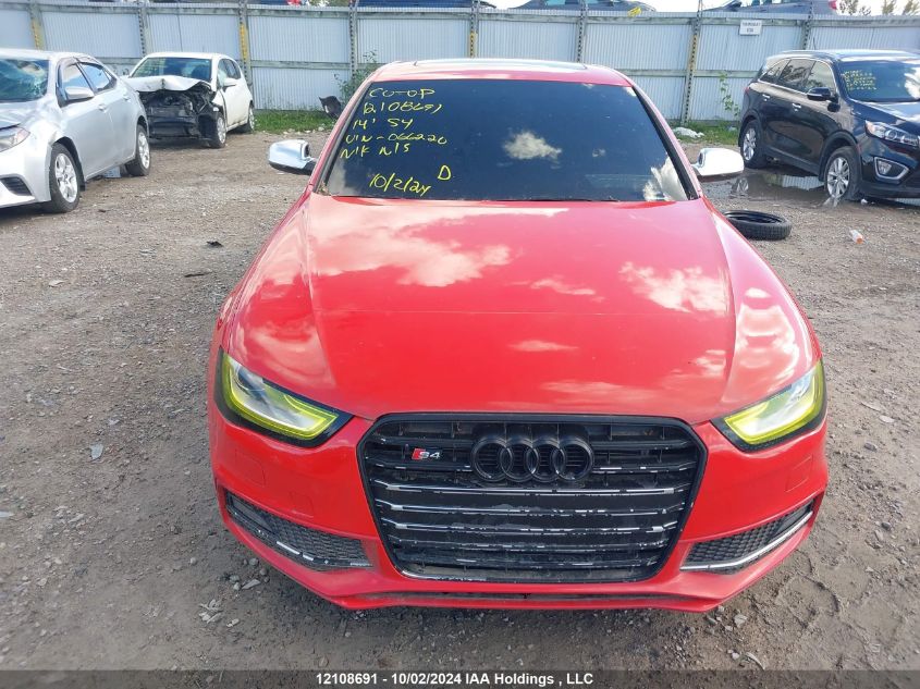 2014 Audi S4 VIN: WAUFGCFL2EA066220 Lot: 12108691