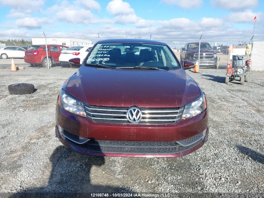 2012 Volkswagen Passat VIN: 1VWBH7A34CC014244 Lot: 12108748