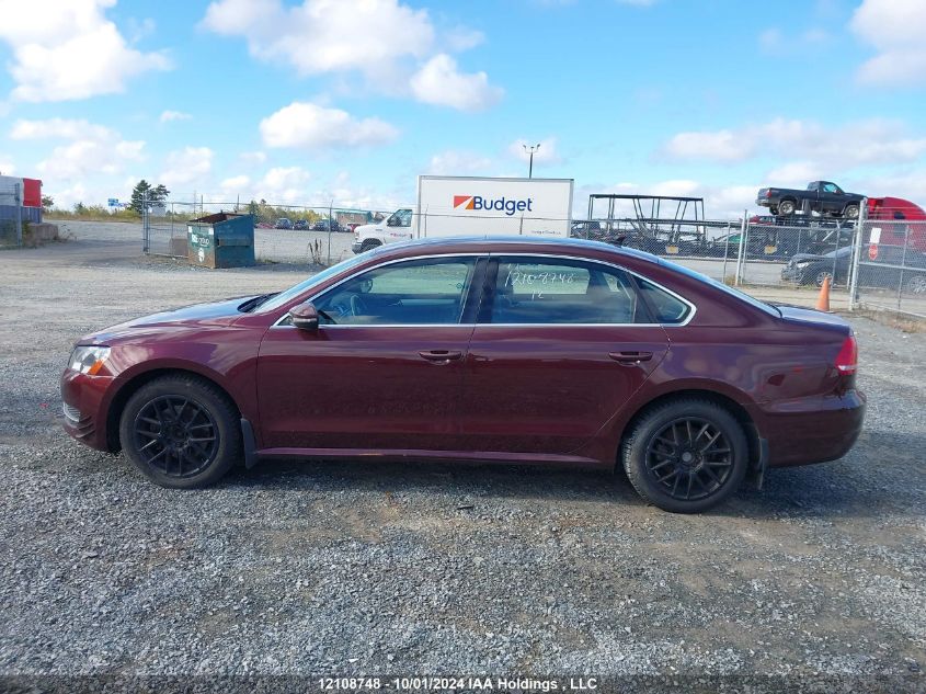 2012 Volkswagen Passat VIN: 1VWBH7A34CC014244 Lot: 12108748