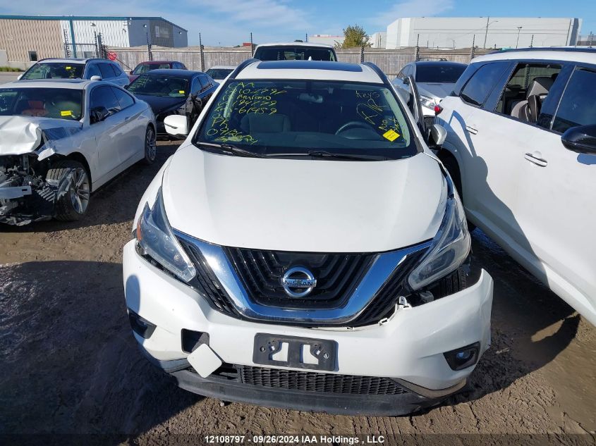 2018 Nissan Murano S/Sl/Sv/Platinum VIN: 5N1AZ2MH6JN194779 Lot: 12108797