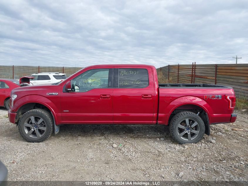 2015 Ford F-150 Lariat VIN: 1FTEW1EG7FFB74038 Lot: 12109020