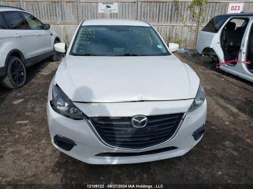 2014 Mazda 3 Touring VIN: JM1BM1V72E1166322 Lot: 12109122