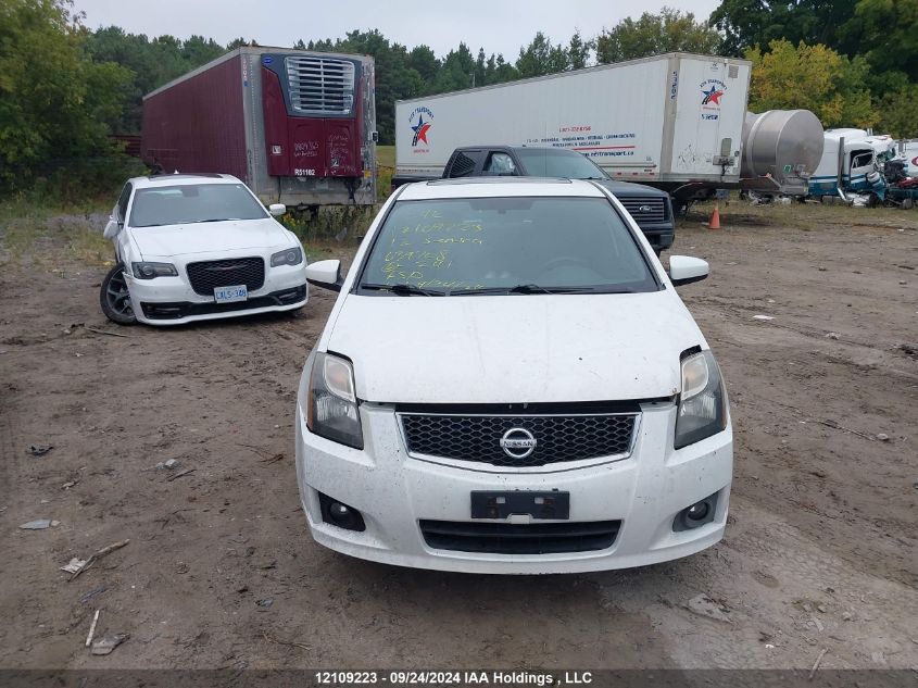 2012 Nissan Sentra Se-R VIN: 3N1BB6APXCL639708 Lot: 12109223