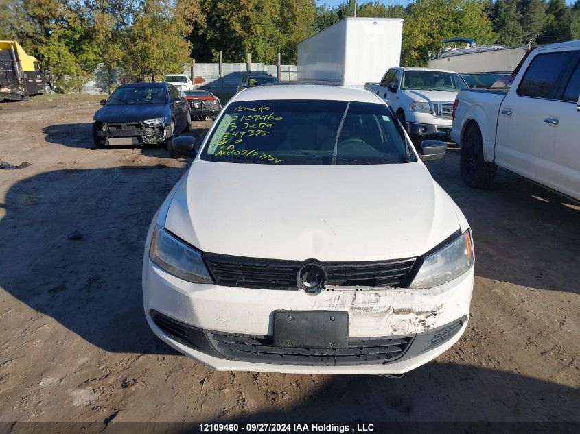 2013 Volkswagen Jetta Sedan VIN: 3VW1K7AJ0DM249395 Lot: 12109460