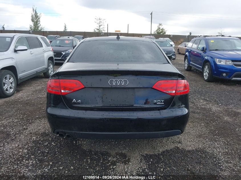 2009 Audi A4 2.0T Quattro VIN: WAULF68K19N015835 Lot: 12109514