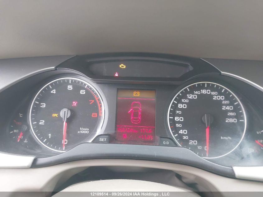 2009 Audi A4 2.0T Quattro VIN: WAULF68K19N015835 Lot: 12109514