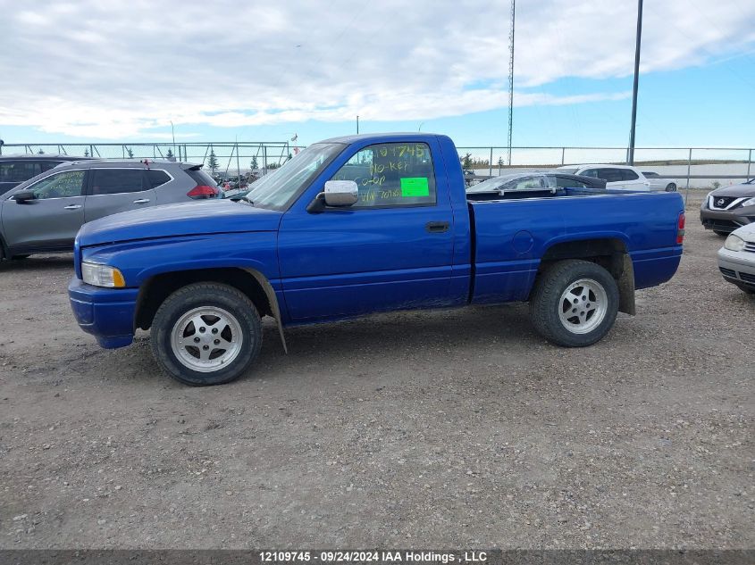 1996 Dodge Ram 1500 VIN: 1B7HC16ZXTS709856 Lot: 12109745