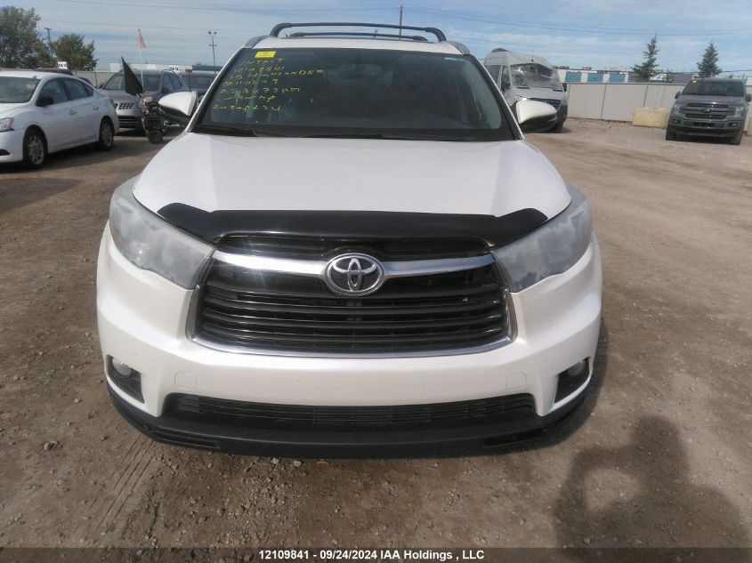 2015 Toyota Highlander Limited/Ltd Platinum VIN: 5TDDKRFH0FS110209 Lot: 12109841