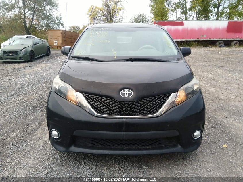 2012 Toyota Sienna Se 8 Passenger VIN: 5TDXK3DCXCS241905 Lot: 12110006