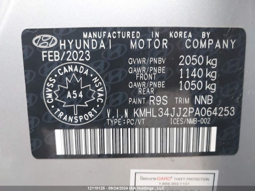 KMHL34JJ2PA064253 2023 Hyundai Sonata Hybrid/Sel