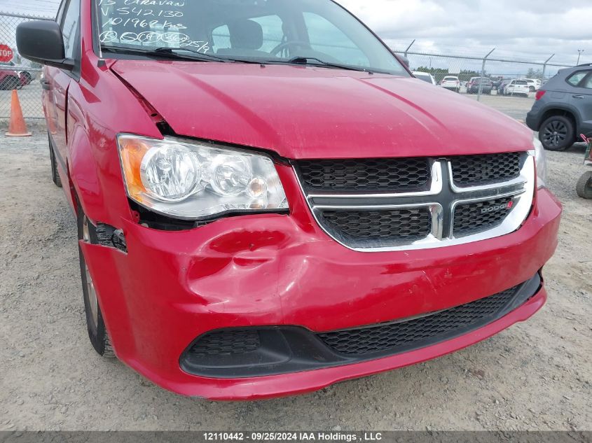 2013 Dodge Grand Caravan Se VIN: 2C4RDGBG0DR542130 Lot: 12110442