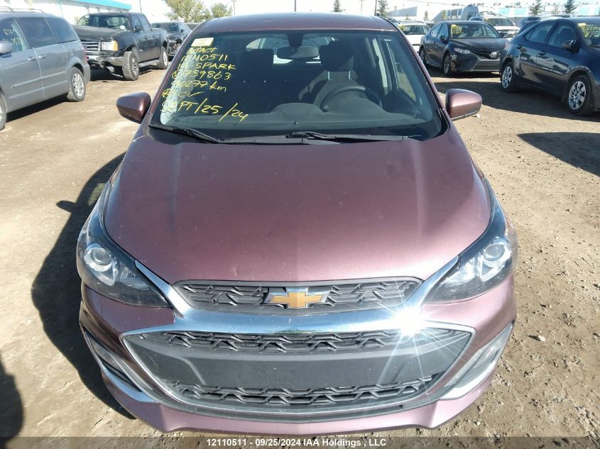 2019 Chevrolet Spark VIN: KL8CD6SA6KC739863 Lot: 12110511