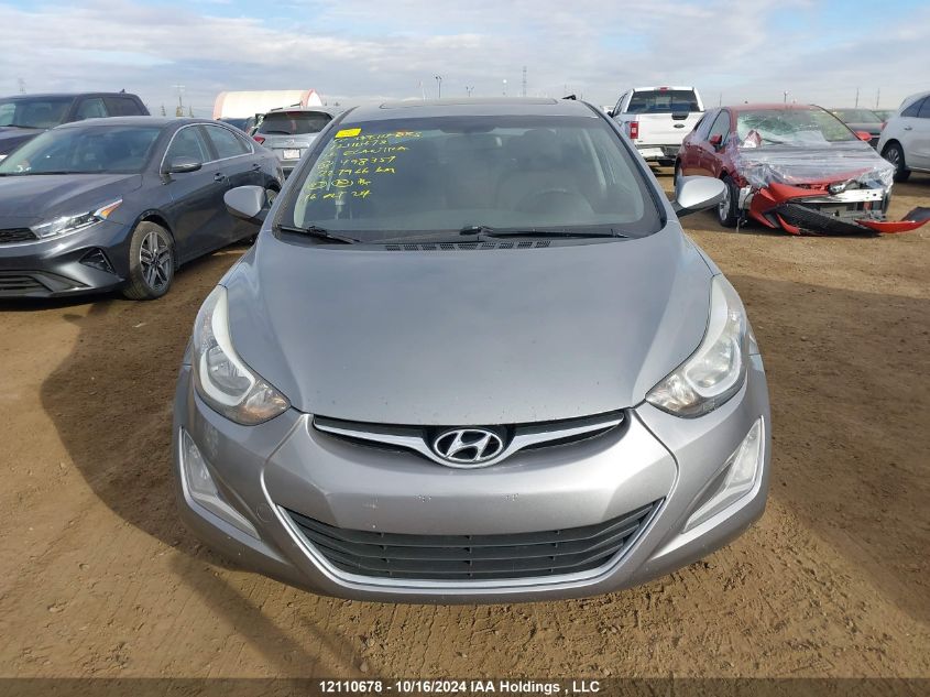 2016 Hyundai Elantra Se/Sport/Limited VIN: KMHDH4AE4GU498357 Lot: 12110678