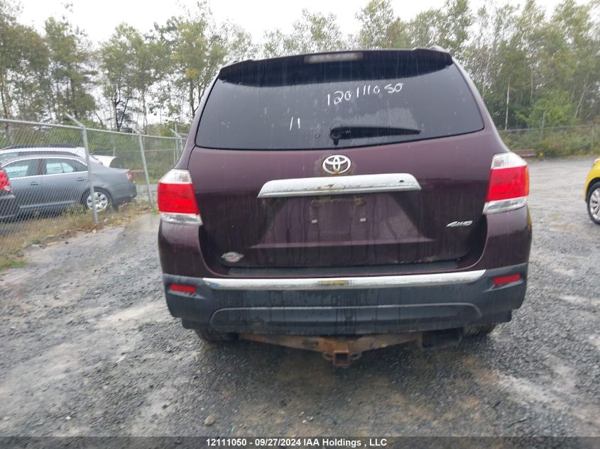 2011 Toyota Highlander Se VIN: 5TDBK3EH9BS044453 Lot: 12111050