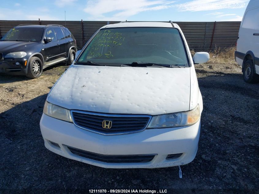 2001 Honda Odyssey Ex VIN: 2HKRL18621H000731 Lot: 12111070