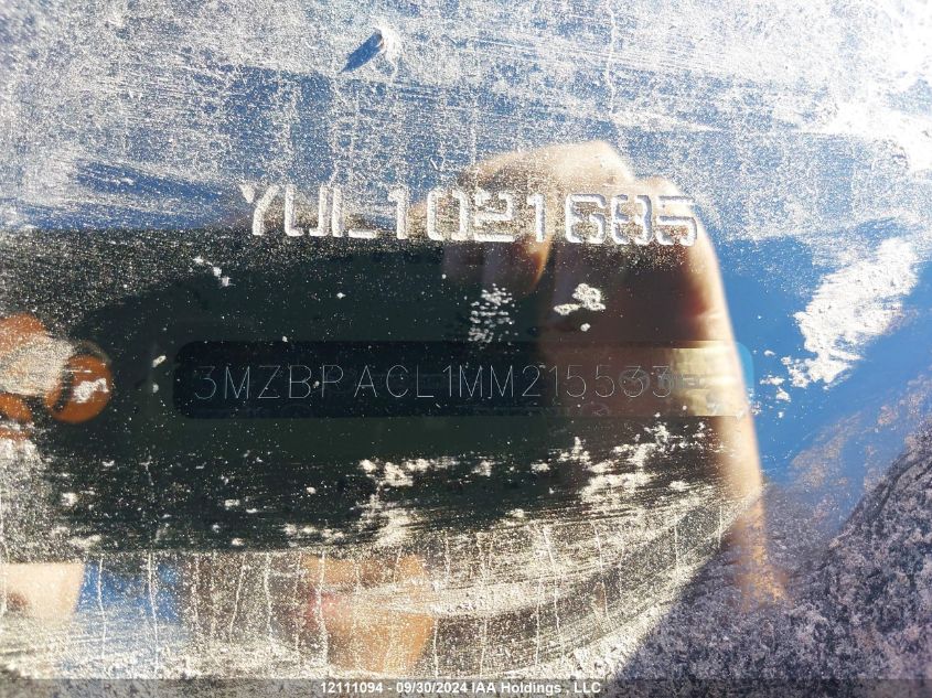 2021 Mazda 3 Preferred VIN: 3MZBPACL1MM215533 Lot: 12111094