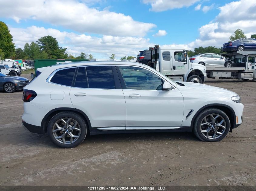 2022 BMW X3 xDrive30I VIN: 5UX53DP01N9L04904 Lot: 12111285