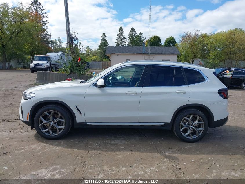 2022 BMW X3 xDrive30I VIN: 5UX53DP01N9L04904 Lot: 12111285