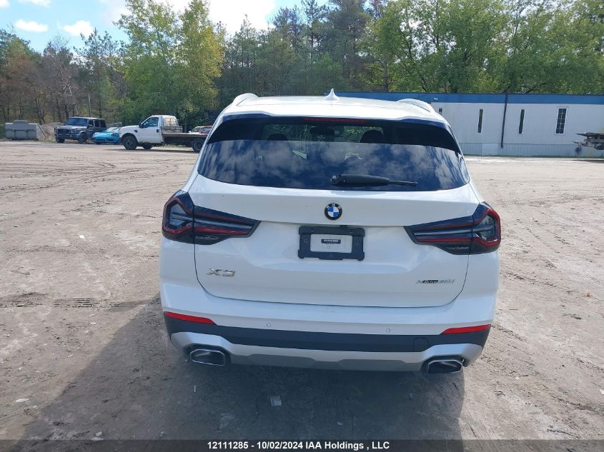 2022 BMW X3 xDrive30I VIN: 5UX53DP01N9L04904 Lot: 12111285