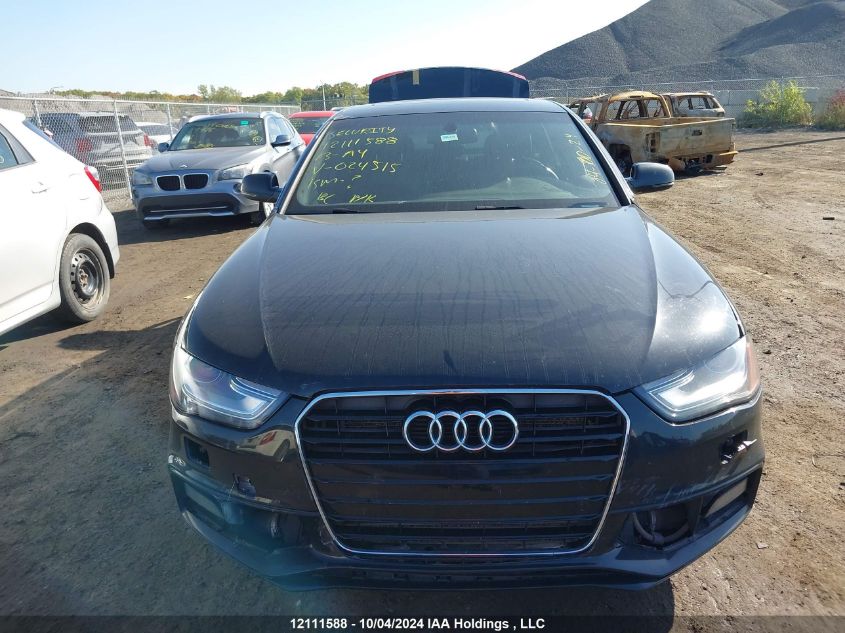 2013 Audi A4 VIN: WAUFFCFL6DN024515 Lot: 12111588